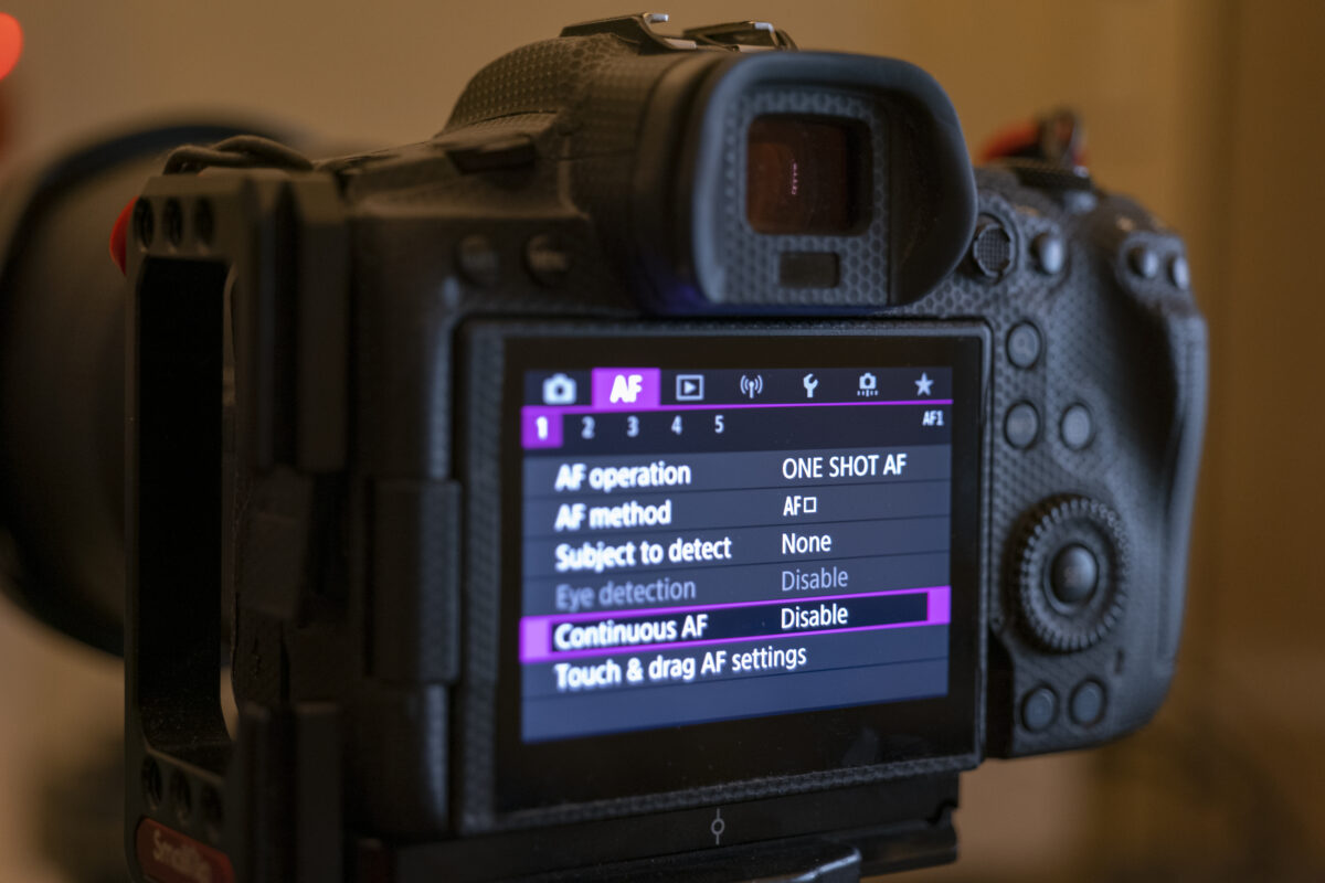 Menu Settings for the Canon R5